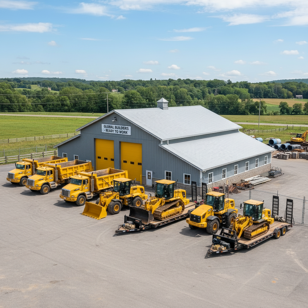 Completed metal building with equipment